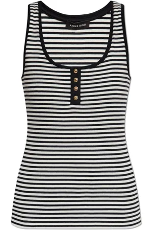 ANINE BING Tops, Dames, Zwart, M, Katoen, Top Alessia