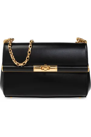 Dolce & Gabbana Tassen, Dames, Zwart, ONE Size, Leer, Schoudertas Marlene Mini