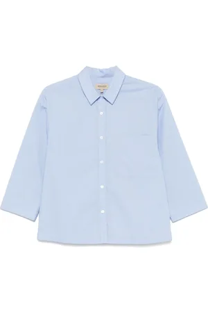 Woolrich Blouses & Shirts, Dames, Blauw, M, Heldere Blauwe Button-Up Shirt