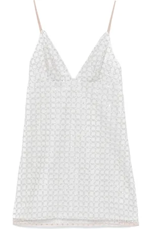 ROTATE Kleedjes, Dames, , S, Polyester, Jurk met V-hals en Verstelbare Bandjes