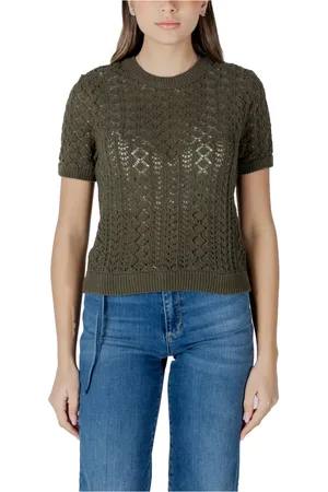 ONLY Truien, Dames, Groen, S, Casual Ronde Hals T-Shirt