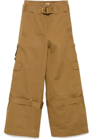 ZIMMERMANN Broeken, Dames, Bruin, M, Khaki Riem Utility Broek