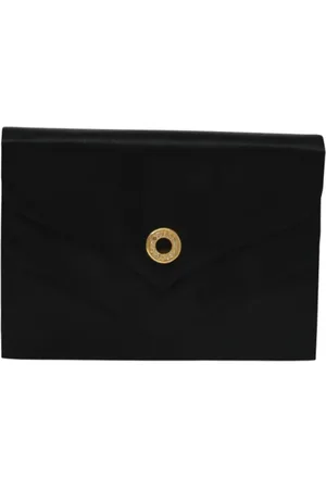 Saint Laurent Pre-owned, Dames, Zwart, ONE Size, Satijn, Pre-owned Satin clutches