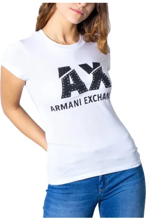 Armani Exchange Tops, Dames, Wit, XS, Katoen, T-shirt