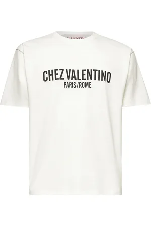 VALENTINO Tops, Heren, , S, Stijlvolle Ivory T-shirts en Polos