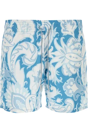 Etro Badkleding, Heren, Blauw, M, Polyester, Gedrukte zwemshorts