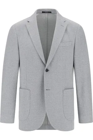 Boggi Milano Jassen, Heren, Blauw, L, Katoen, B Jersey Lichtblauw Katoenmix B Jersey Jas
