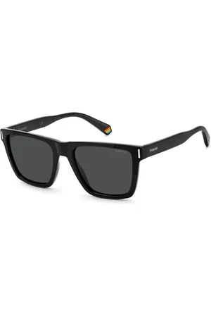 Polaroid Accessoires, Heren, Zwart, ONE Size, Stijlvolle vierkante zonnebril met metalen ornamenten