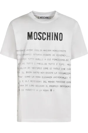 Moschino Tops, Heren, Wit, S, Stijlvolle T-shirts en Polos