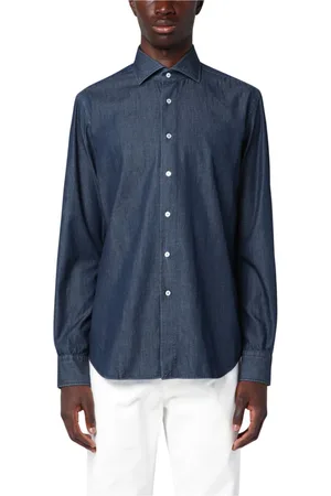 Xacus Overhemden, Heren, Blauw, L, Casual overhemd met lange mouwen