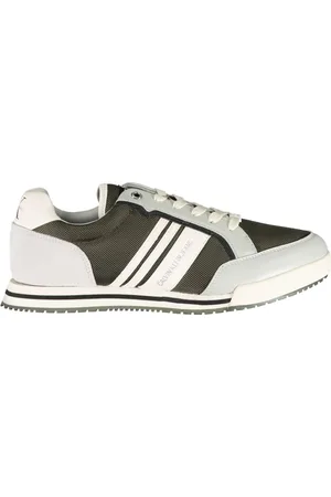 Calvin Klein Schoenen, Heren, Groen, 42 EU, Groene Heren Sportsneakers met Contrastdetails