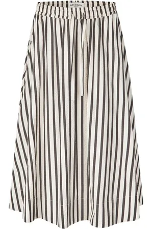 Lollys Laundry Rokken, Dames, Veelkleurig, L, Gestreepte A-lijn Midi Rok