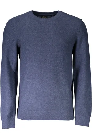 Dockers Truien, Heren, Blauw, S, Blauwe Heren Trui Ronde Hals Logo