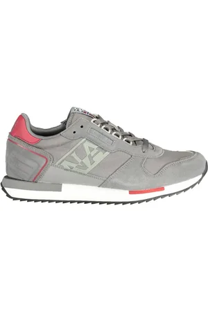Napapijri Schoenen, Heren, Grijs, 40 EU, Leer, Grijze Leren Heren Sneakers