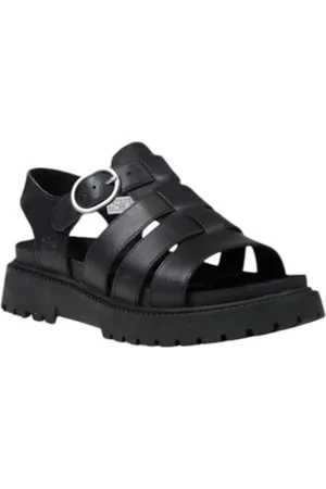 Timberland Schoenen, Dames, Zwart, 38 1/2 EU, Sandalen met gesp en strik