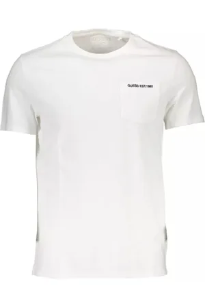 Guess Tops, Heren, Wit, S, Katoen, Witte Katoenen T-shirt