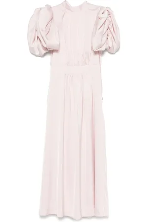 ROTATE Kleedjes, Dames, Roze, M, Polyester, Roze Pofmouw Jurk