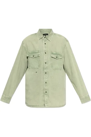 RAG&BONE Overhemden, Heren, Groen, L, Denim, Denim overhemd