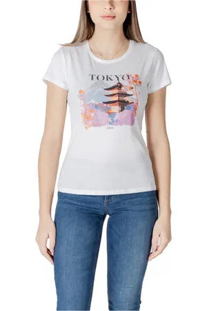 Liu Jo Tops, Dames, Wit, L, Katoen, Wit Bloemenprint T-shirt