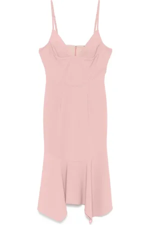 Dsquared2 Kleedjes, Dames, Roze, M, Flamingo Roze Jurk met Wijd Uitlopende Zoom