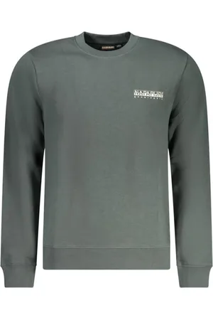 Napapijri Sweatshirts & Hoodies, Heren, Groen, 2Xl, Katoen, Groene Crew Neck Logo Sweatshirt