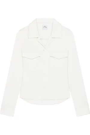 Courrèges Jassen, Dames, Wit, S, Witte Blouse met Zakken