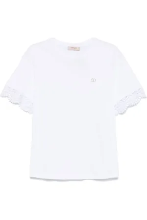 Twin-Set Tops, Dames, Wit, M, Witte T-shirts en Polos