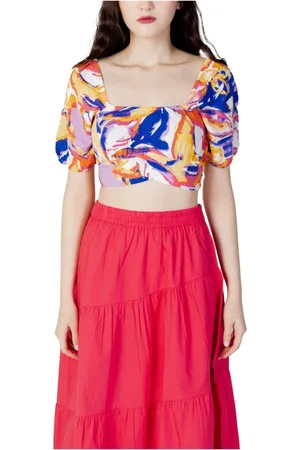ONLY Blouses & Shirts, Dames, Veelkleurig, L, Top met Vierkante Halslijn voor Dames