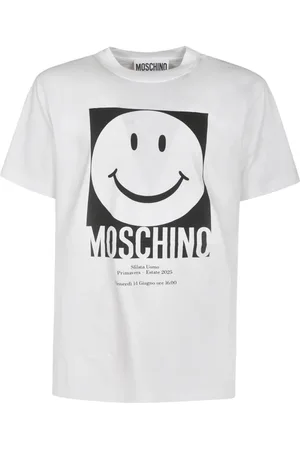 Moschino Tops, Heren, Wit, XL, Stijlvolle T-shirts en Polos