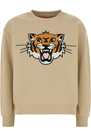 Kenzo Sweatshirts & Hoodies, Dames, , XS, Katoen, Katoenen sweatshirt in Cappuccinokleur