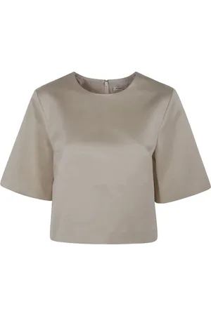 By Malene Birger Blouses & Shirts, Dames, , S, Ronde Hals Korte Mouw Top