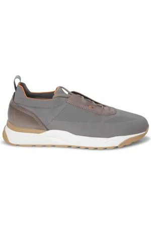 santoni Schoenen, Heren, Grijs, 40 1/2 EU, Leer, Beige Sneakers voor Mannen