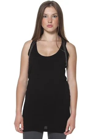 Fred Perry Tops, Dames, Zwart, S, Polyester, Zwarte Polyester Tanktop met Inzetstukken