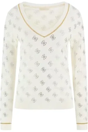 Guess Truien, Dames, Wit, S, Wit Dames Jersey Top