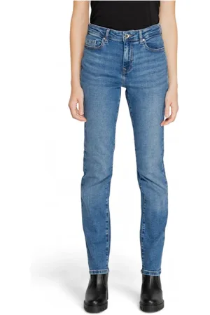 ONLY Jeans, Dames, Blauw, M L32, Katoen, Blauwe Katoenen Jeans & Broek