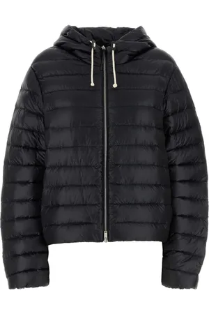 Jil Sander Jassen, Dames, Zwart, S, Nylon, Zwarte nylon donsjack