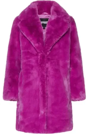 Apparis Jassen, Dames, Roze, M, Polyester, Shearling Jas
