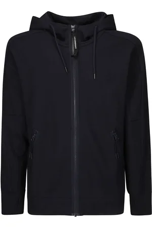 C.P. Company Sweatshirts & Hoodies, Heren, Blauw, M, Katoen, Katoenen sweatshirt met lange mouwen en rits