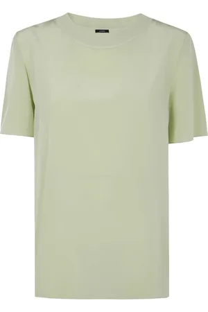 Joseph Blouses & Shirts, Dames, Groen, 2Xl, Zijden Crepe Blouse