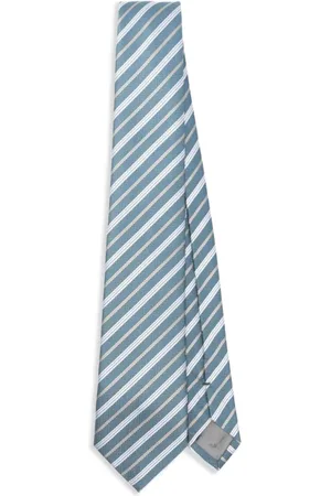 Emporio Armani Accessoires, Heren, Blauw, ONE Size, Elegante Zijden Stropdas voor Mannen
