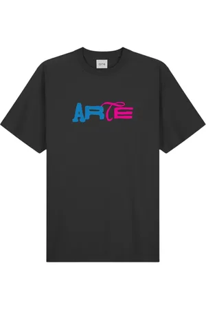 Arte Antwerp Tops, Heren, Zwart, L, Katoen, T-shirt met geprint logo
