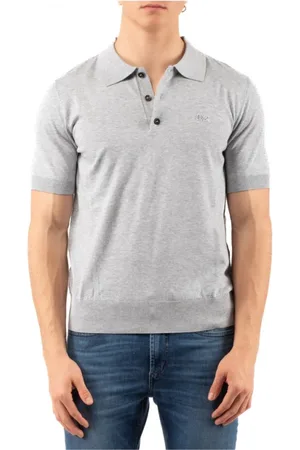 Dsquared2 Tops, Heren, Grijs, S, Stijlvolle Polo Shirt