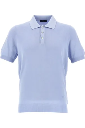 FAY Tops, Heren, Blauw, XL, Blauwe T-shirts en Polos