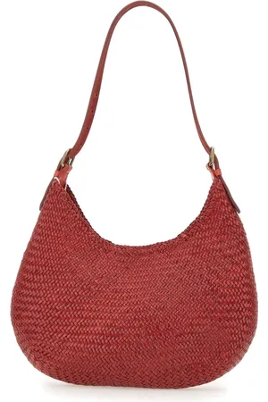 Dragon Diffusion Tassen, Dames, Rood, ONE Size, Leer, Rode leren schoudertas Luna Mezza