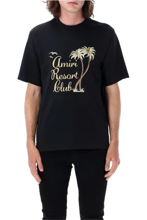 AMIRI Tops, Heren, Zwart, M, Katoen, Resort Club T-shirt met Glitter