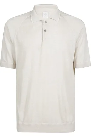ELEVENTY Truien, Heren, , XL, Linnen, Linnen Mouliné Raglan Polo Shirt