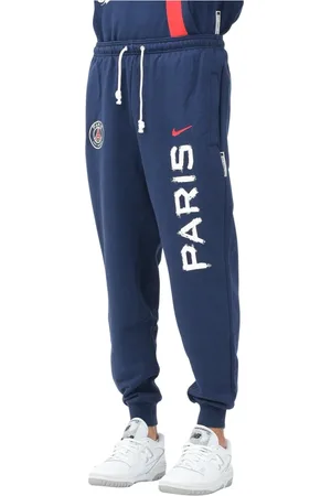 Nike Broeken, Heren, Blauw, M, Katoen, Blauwe Sportieve Broek Paris Saint-Germain