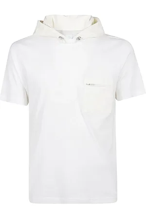 ELEVENTY Tops, Heren, Wit, L, Katoen, Hoodie van Giza-katoen