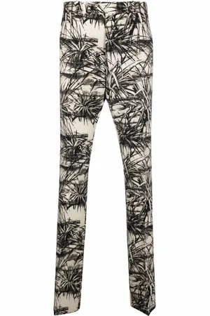 AMIRI Broeken, Heren, , M, Wol, Flared Broek met Grafische Print