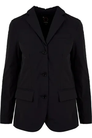 Aspesi Jassen, Dames, Blauw, S, Blauwe Blazer met Knoopsluiting aan de Voorkant